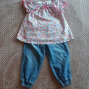 Floral top with matching pants
